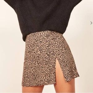 Reformation Margo Mini Skirt - size 0 - leopard print